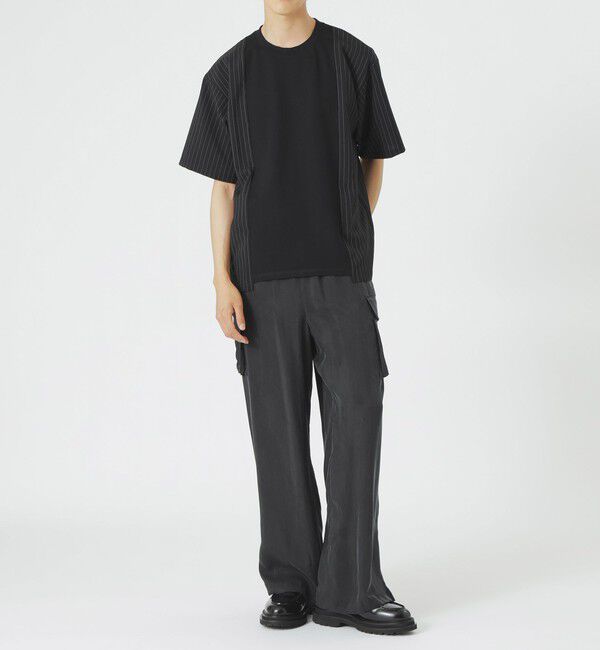  「ストライプブロッキングTシャツ」|Tシャツ・カットソー|