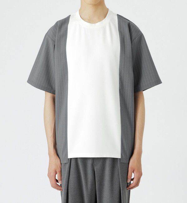  「ストライプブロッキングTシャツ」|Tシャツ・カットソー|