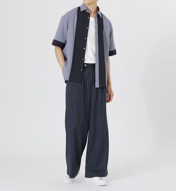  「ブロッキングショートスリーブシャツ」|シャツ・ブラウス|