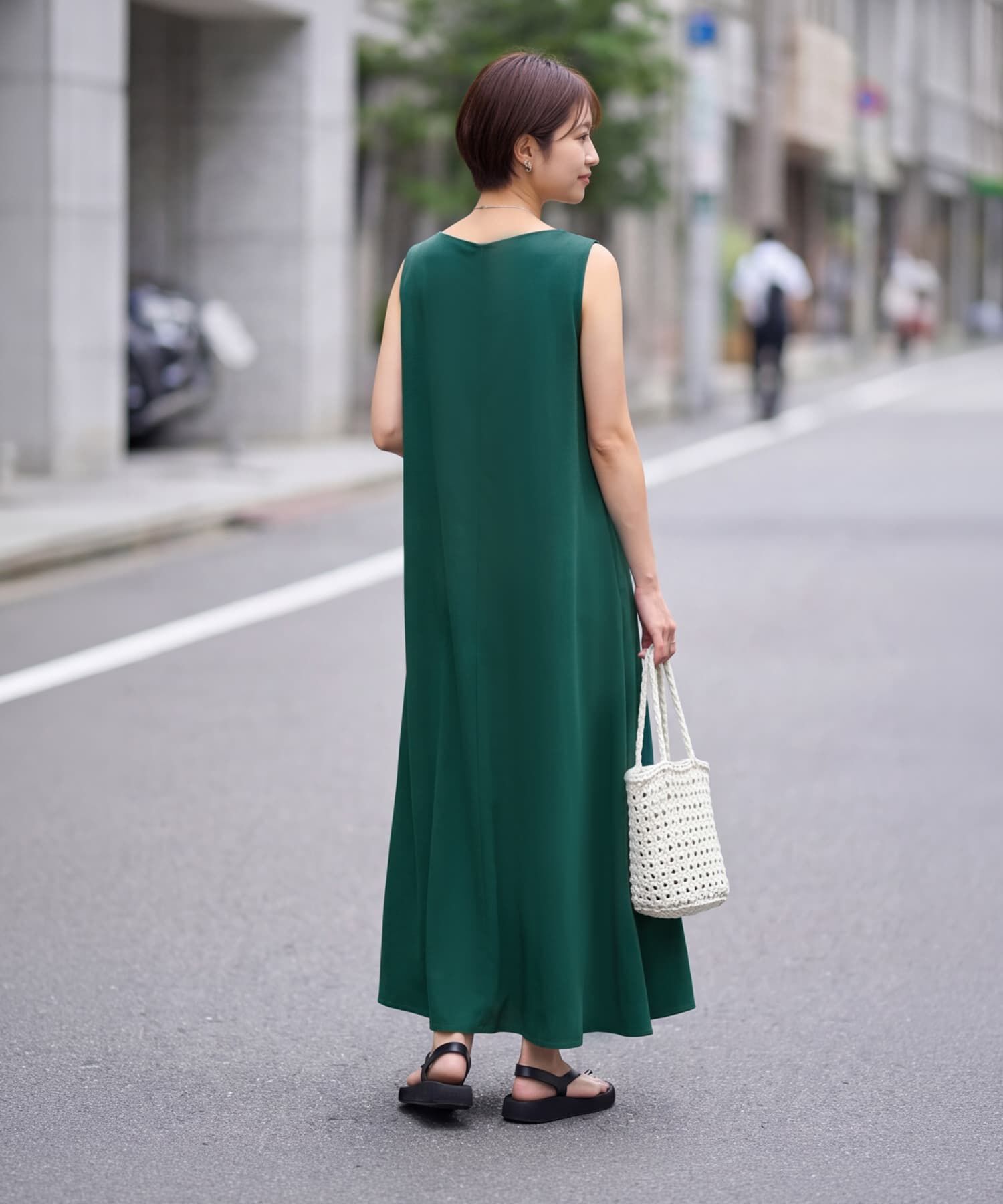 STYLE DELI「サラすべボートネックロングワンピース」|ワンピース|