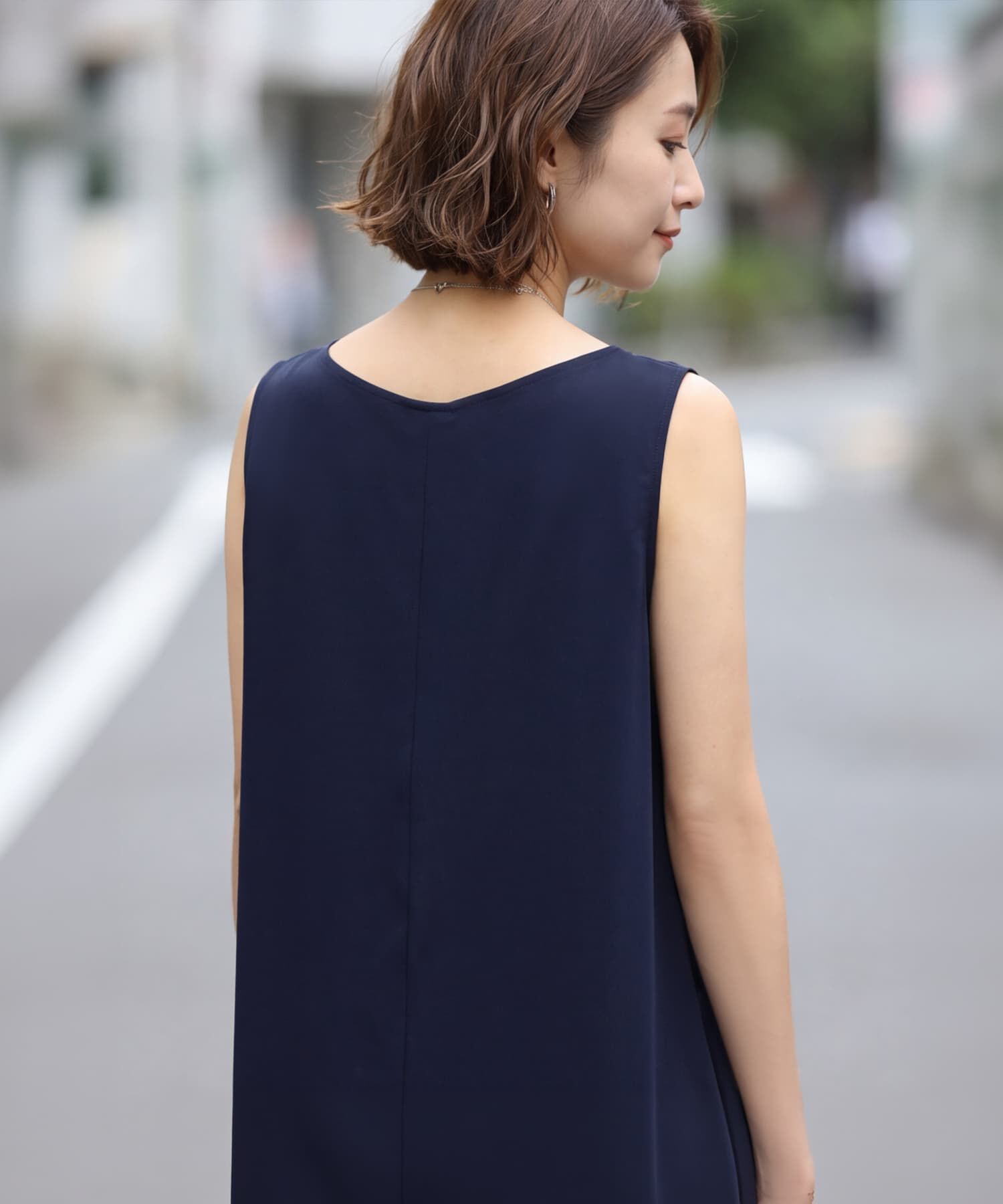 STYLE DELI「サラすべボートネックロングワンピース」|ワンピース|