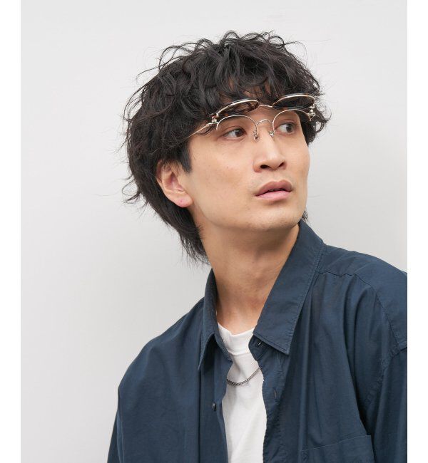  「ボストン型 メガネ｜伊達メガネ｜ビジネス｜Zoff｜FLIPUP(跳ね上げ式) レンズ交換券付」|メガネ|