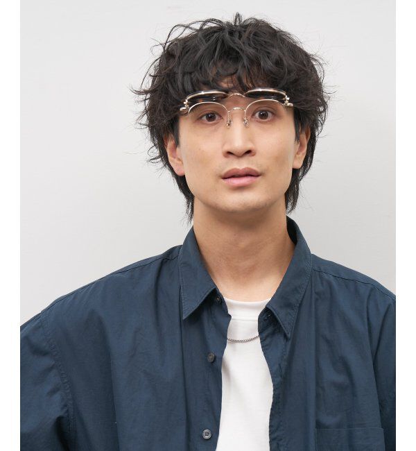  「ボストン型 メガネ｜伊達メガネ｜ビジネス｜Zoff｜FLIPUP(跳ね上げ式) レンズ交換券付」|メガネ|