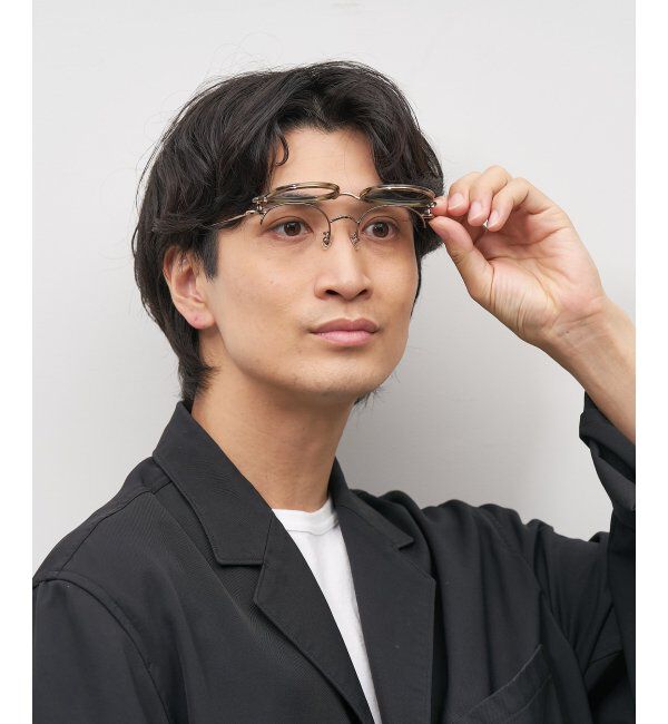  「ボストン型 メガネ｜伊達メガネ｜ビジネス｜Zoff｜FLIPUP(跳ね上げ式) レンズ交換券付」|メガネ|