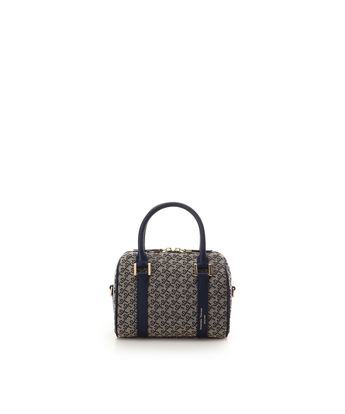 Samantha Thavasa「ST Jacquard ボストンバッグ」|ハンドバッグ|ネイビー