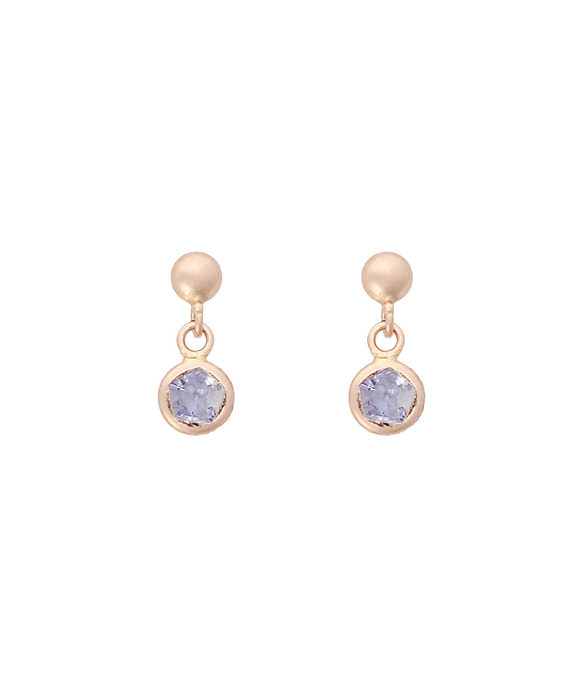 newme by Samantha Thavasa「K10 PG タンザナイト サークルピアス≪12月 誕生石≫」|ピアス|K10 PG