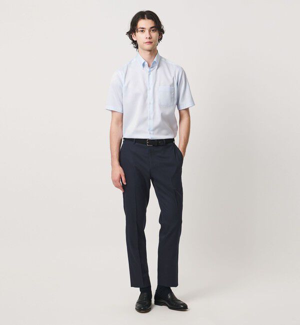 UNITED ARROWS「イージーケア AG パナマ ショートスリーブ ボタンダウンカラーシャツ 抗菌防臭 通気性」|シャツ・ブラウス|