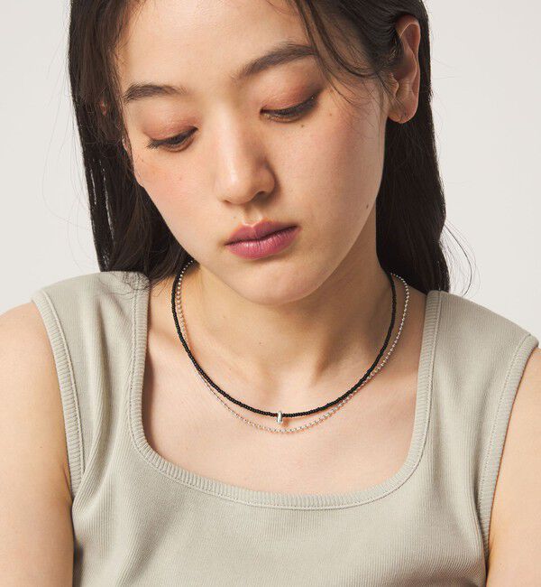 UNITED ARROWS green label relaxing「2WAY ビーズ＆ボールチェーン ネックレス」|ネックレス|
