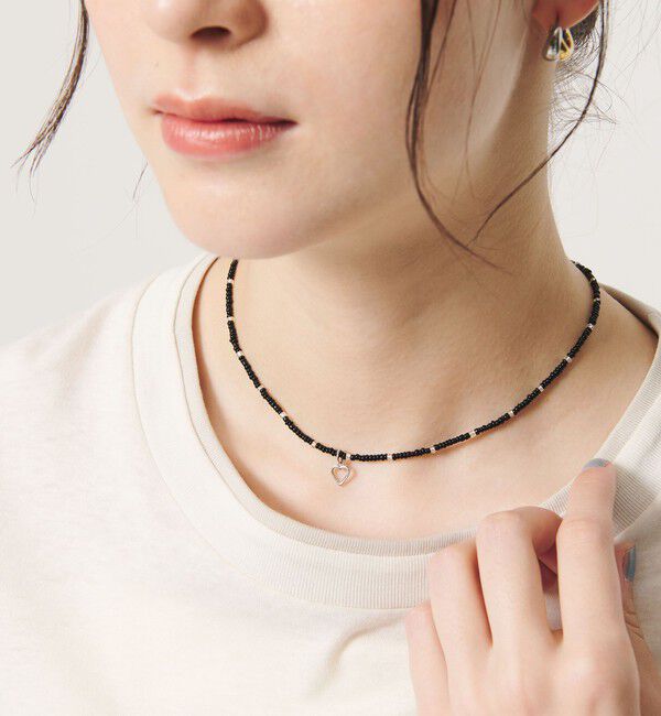 BEAUTY&YOUTH UNITED ARROWS「カラービーズ ネックレス」|ネックレス|BLACK