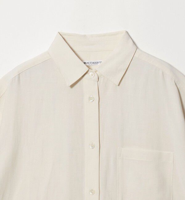 BEAUTY&YOUTH UNITED ARROWS「シアー バックタック ショートスリーブ シャツ 接触冷感」|シャツ・ブラウス|