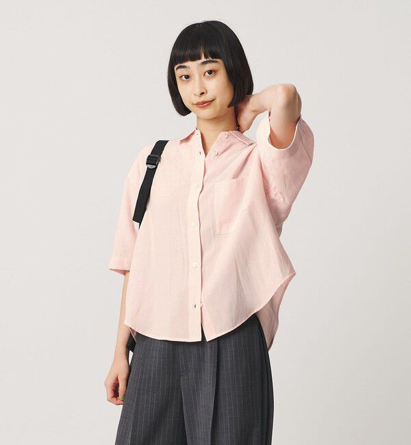 BEAUTY&YOUTH UNITED ARROWS「シアー バックタック ショートスリーブ シャツ 接触冷感」|シャツ・ブラウス|