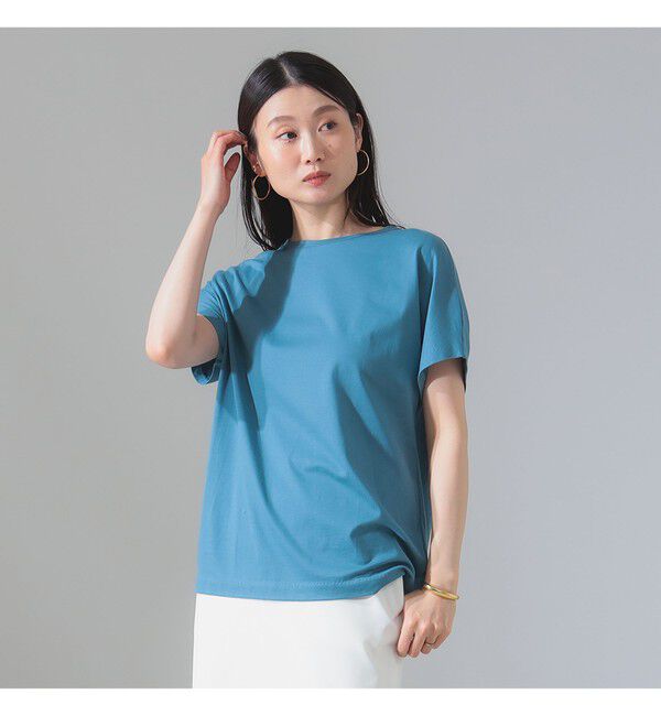 Demi-Luxe BEAMS 「ATON / スビンコットン キャップスリーブ Tシャツ」|Tシャツ・カットソー|BLUEGRAY
