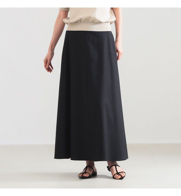 Demi-Luxe BEAMS 「ナチュラル オックス フレア スカート」|スカート|BLACK
