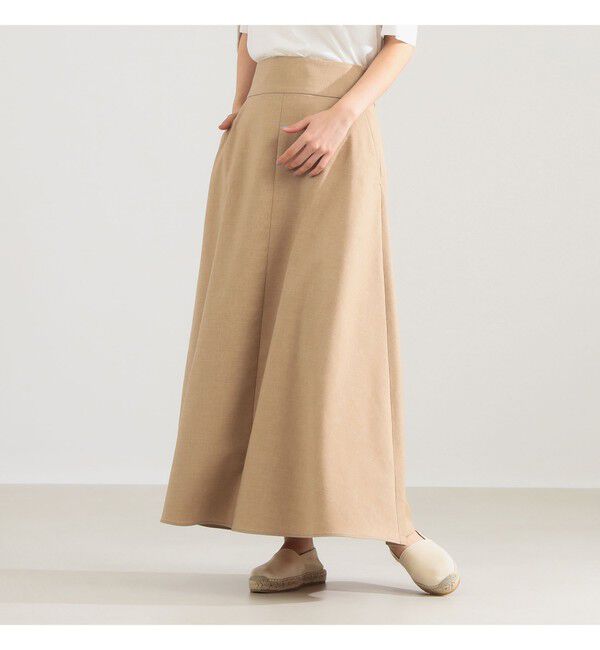Demi-Luxe BEAMS 「ナチュラル オックス フレア スカート」|スカート|BEIGE