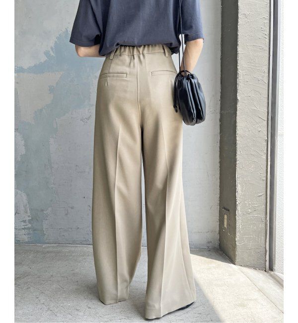Spick and Span「ダブルクロスツータックパンツ」|スラックス|