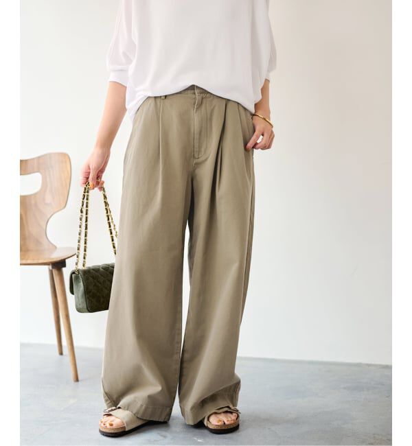 FRAMeWORK「SLOUCHY LIGHT CHINO パンツ」|チノ|