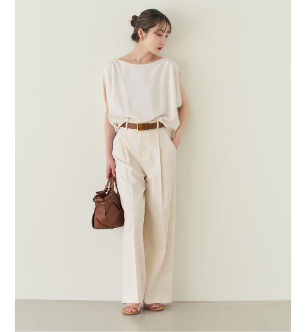 NOBLE「《追加》エステルツイルストレッチスラックスパンツ」|スラックス|