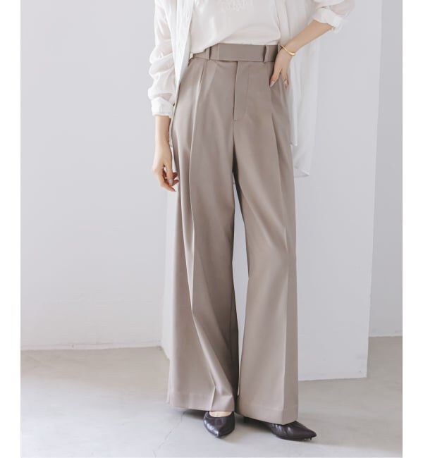 NOBLE「《追加》エステルツイルストレッチスラックスパンツ」|スラックス|