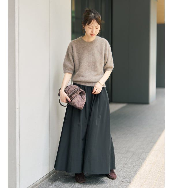 Spick and Span「《予約》コットンナイロンタックフレアスカート」|スカート|