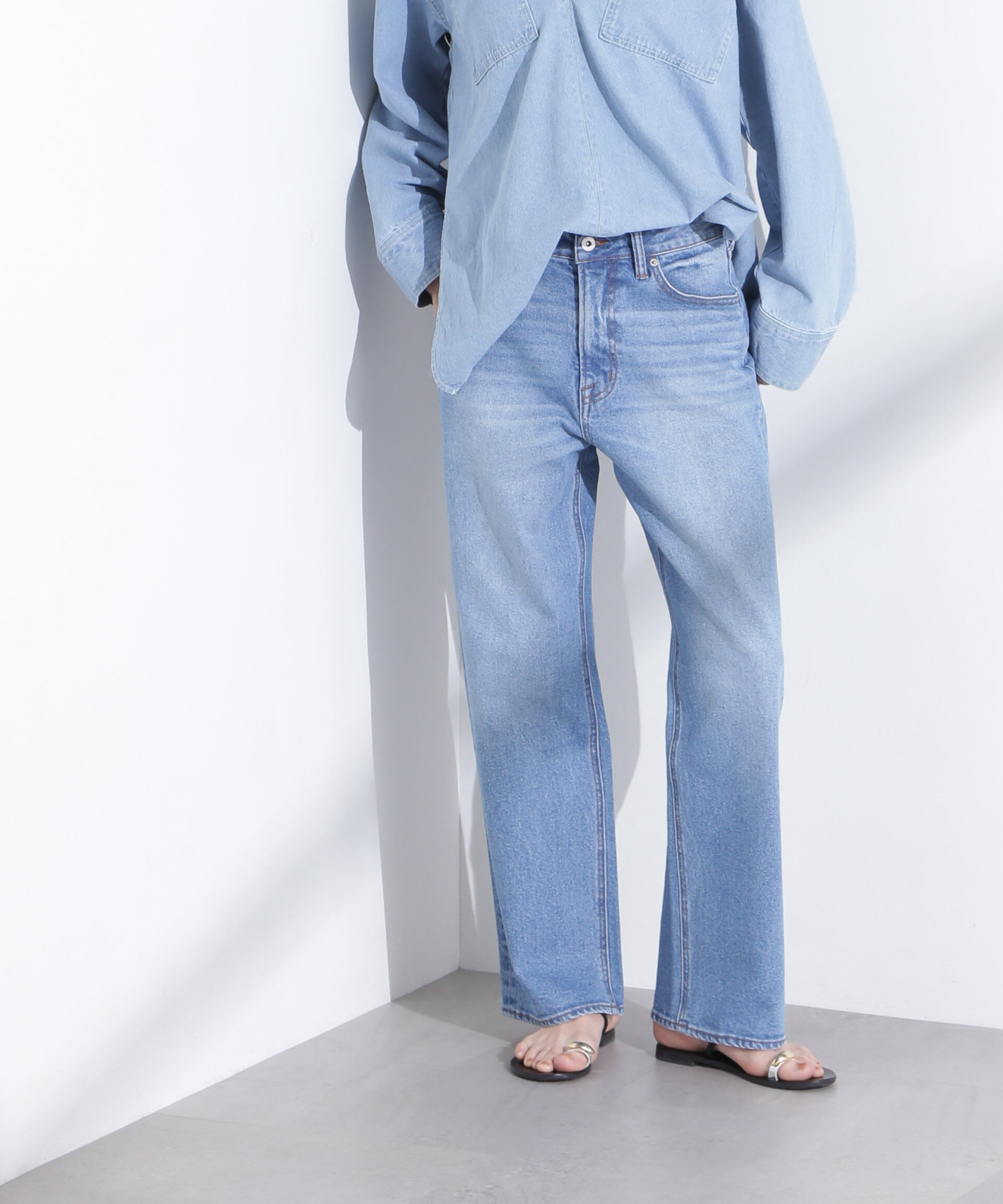 NANO universe「「MC」&rdquo;TIMELESS WARDROBE&rdquo;ストレートフィットデニム」|チノ|