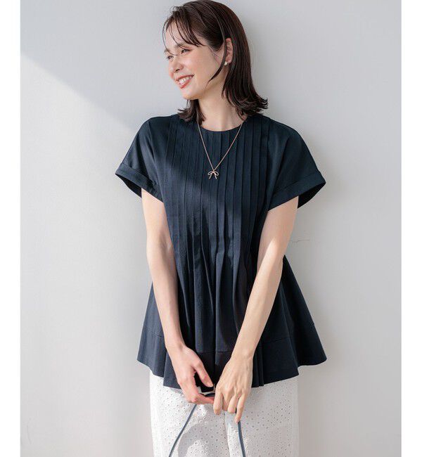 組曲「サマージャージーブラウスライク カットソー」|Tシャツ・カットソー|ネイビー系