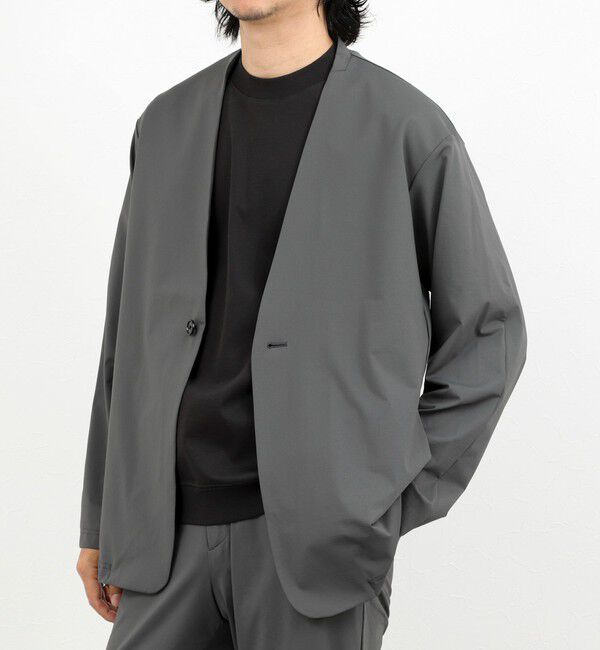 NOLLEY'S goodman「《ビジカジ/セットアップ対応》Vertical 冷感トリコットカーディガン 26SS」|カーディガン|ミディアムグレー
