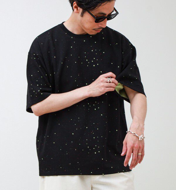 GLOSTER「星穴ネップボンディング クルーネックTシャツ」|Tシャツ・カットソー|