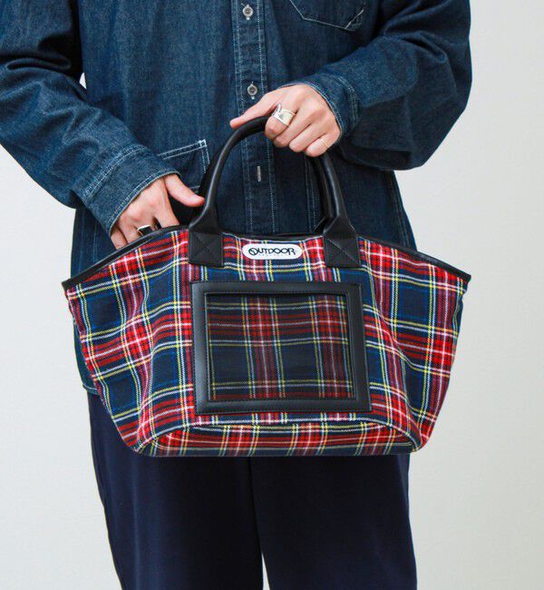 GLOSTER「【WEB限定】【OUTDOOR PRODUCTS】ジャガードマルシェバッグ」|トートバッグ|ネイビー