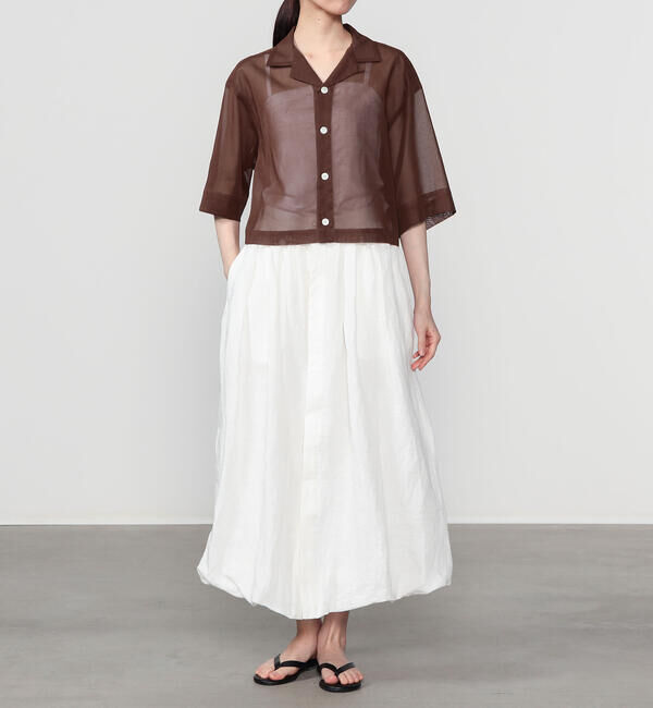  「nicholson & nicholson |〈別注〉シアー ショートスリーブシャツ WOMEN」|シャツ・ブラウス|