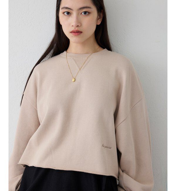 THE PAUSE「【THE PAUSE】刺繍ショートスウェット」|Tシャツ・カットソー|
