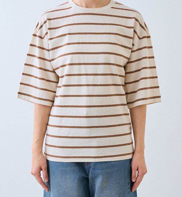  「【大人のボーダーTシャツ】マルチボーダーゴブソデTee」|Tシャツ・カットソー|