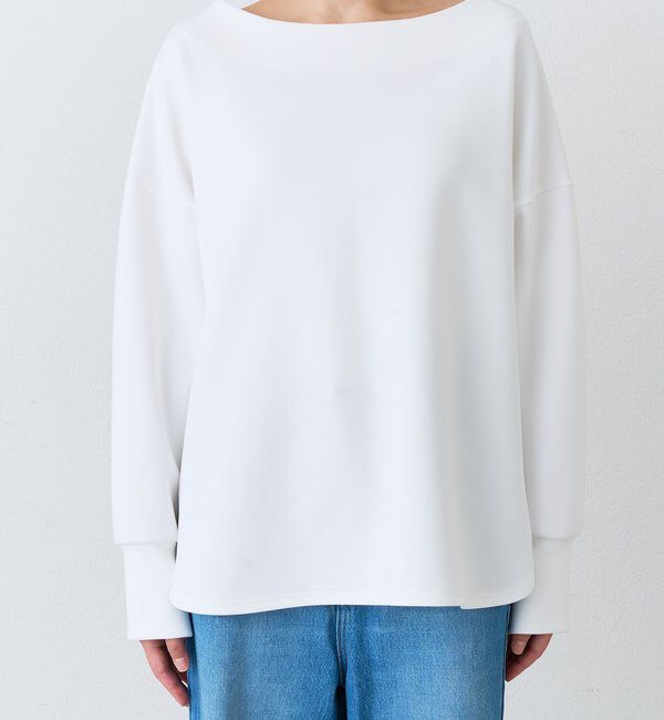  「【接触冷感/紫外線防止/防シワ】ダンボールボートネックプルオーバー」|Tシャツ・カットソー|