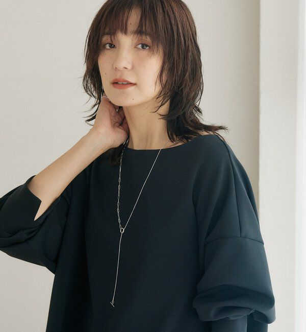  「【接触冷感/紫外線防止/防シワ】ダンボールボートネックプルオーバー」|Tシャツ・カットソー|