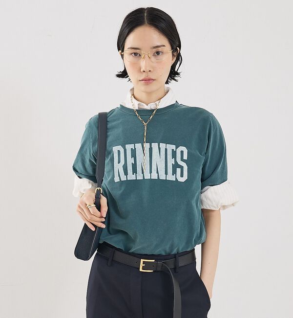 The Store by C' 「【REMI RELIEF】【別注】RENNESロゴTシャツ」|Tシャツ・カットソー|グリーン