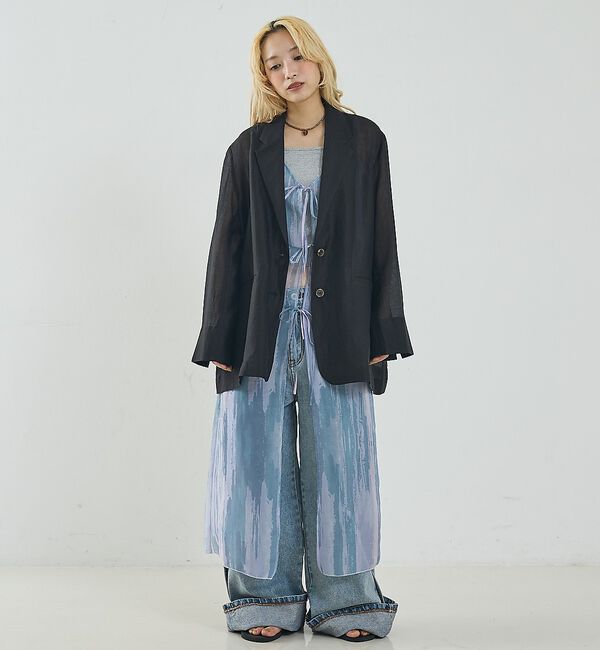 NOMINE「バックスリット シルキー シアー ジャケット」|その他|