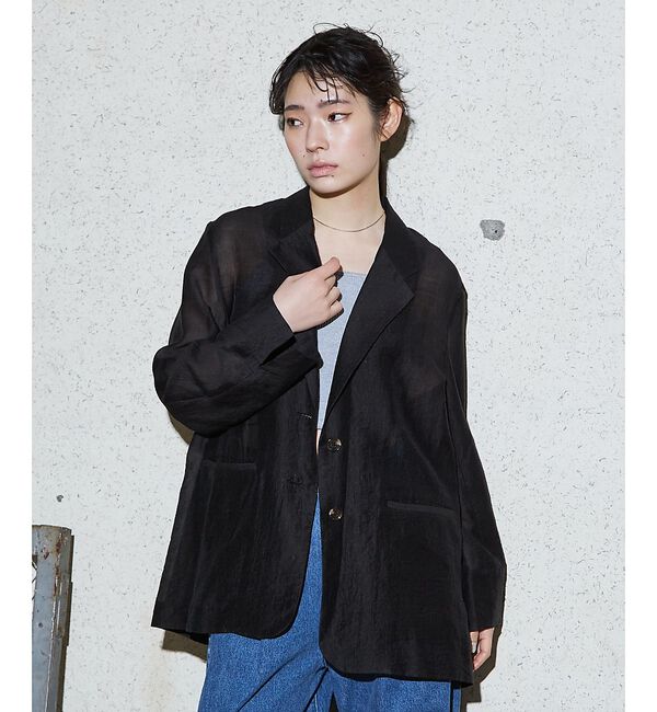 NOMINE「バックスリット シルキー シアー ジャケット」|その他|