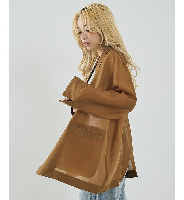 NOMINE「バックスリット シルキー シアー ジャケット」|その他|