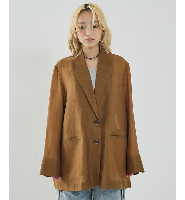 NOMINE「バックスリット シルキー シアー ジャケット」|その他|