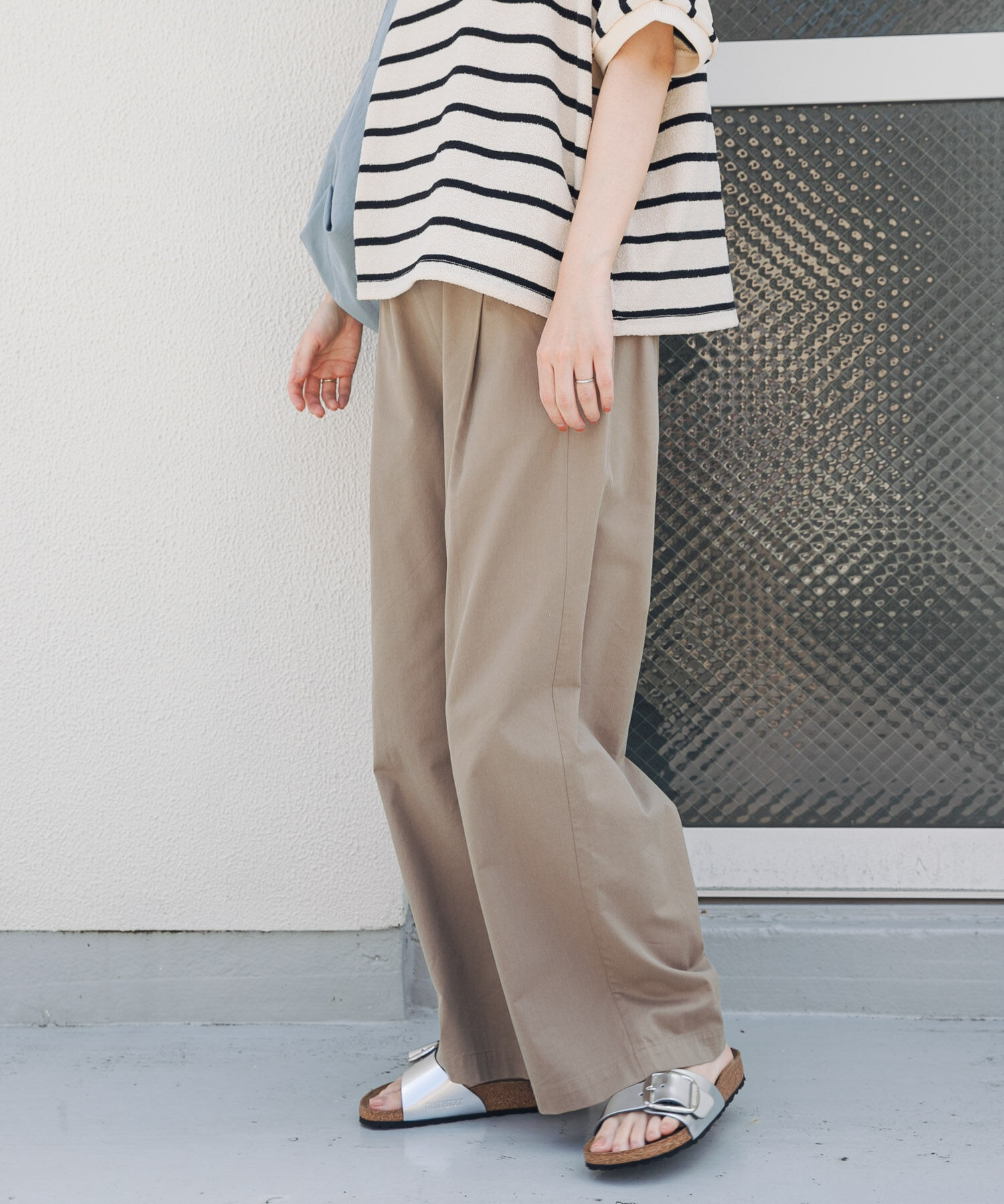URBAN RESEARCH DOORS「レーヨンコットンイージーパンツ」|その他|ベージュ系その他
