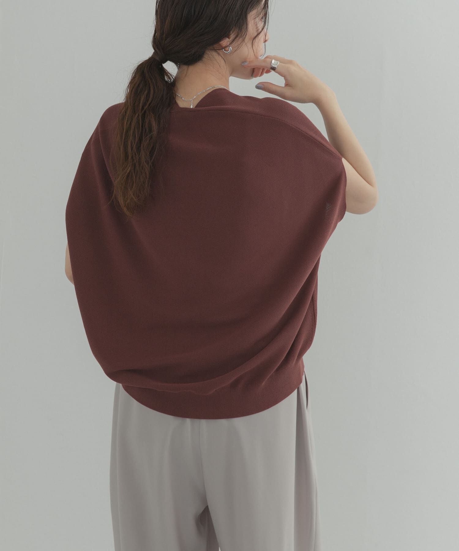 URBAN RESEARCH DOORS「『WEB限定』Vネックコクーンニット」|ベスト・ジレ|