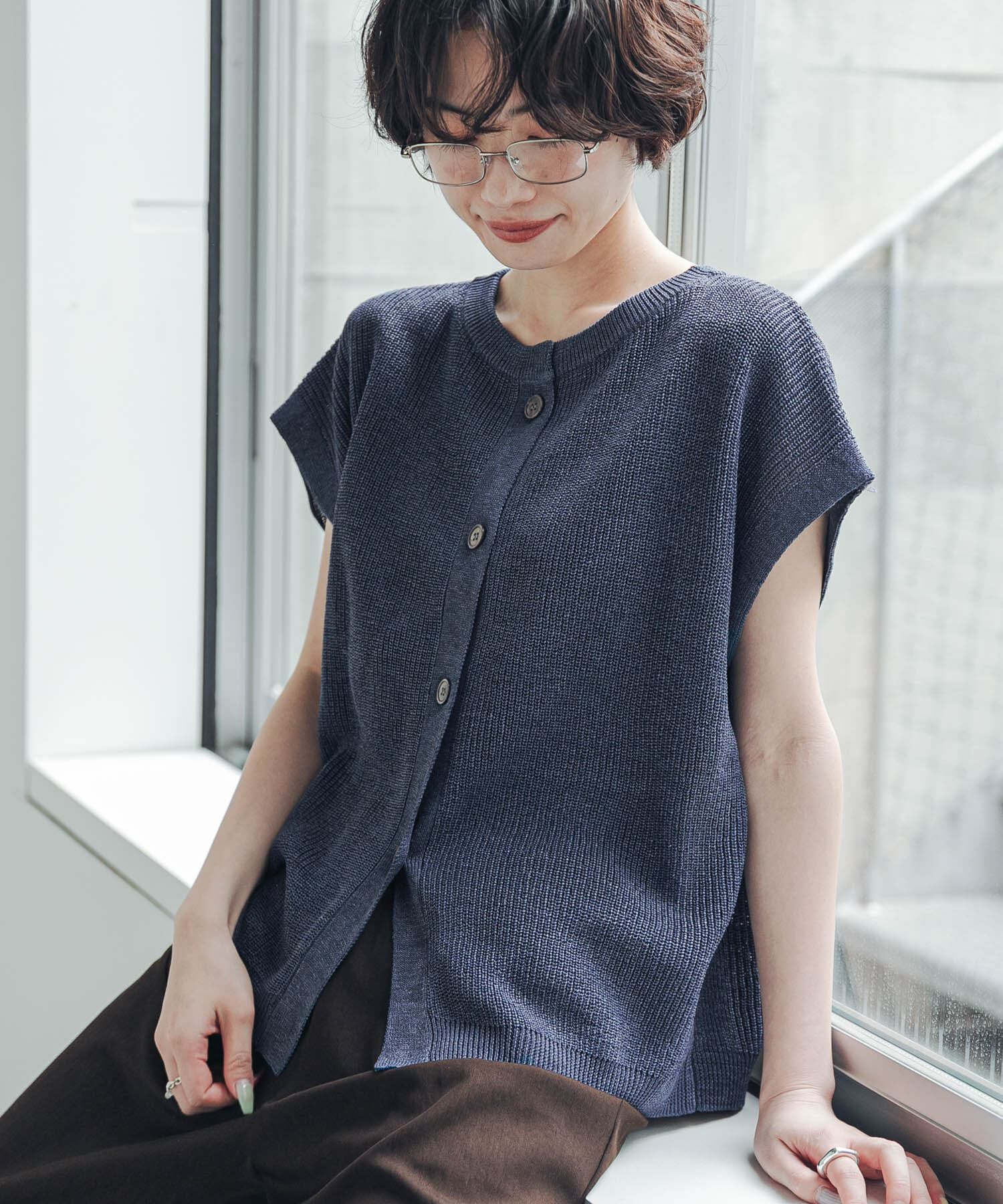 URBAN RESEARCH DOORS「『洗濯可/UVカット』『UR TECH』Aircare2WAYニットベスト」|ベスト・ジレ|