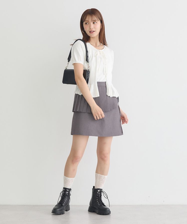 earth music&ecology「SET2点プリーツラップスカート＋ミニスカート」|スカート|