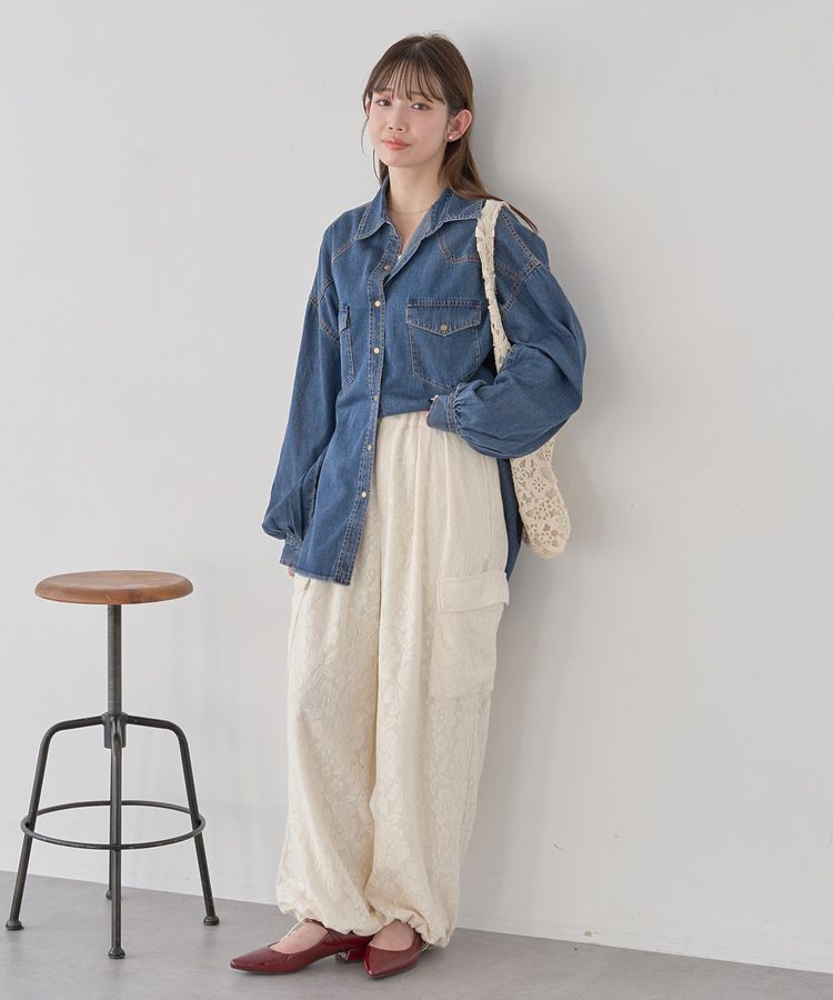 earth music&ecology「総レースカーゴパンツ」|その他|
