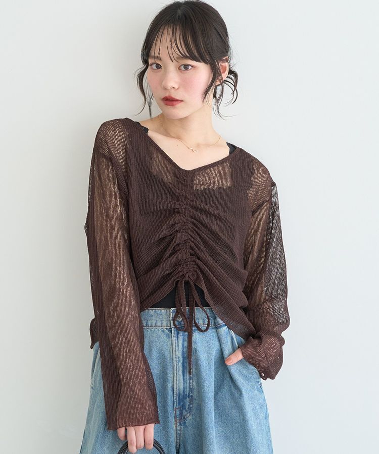 earth music&ecology「フロントドロストシアープルオーバー」|Tシャツ・カットソー|Brown