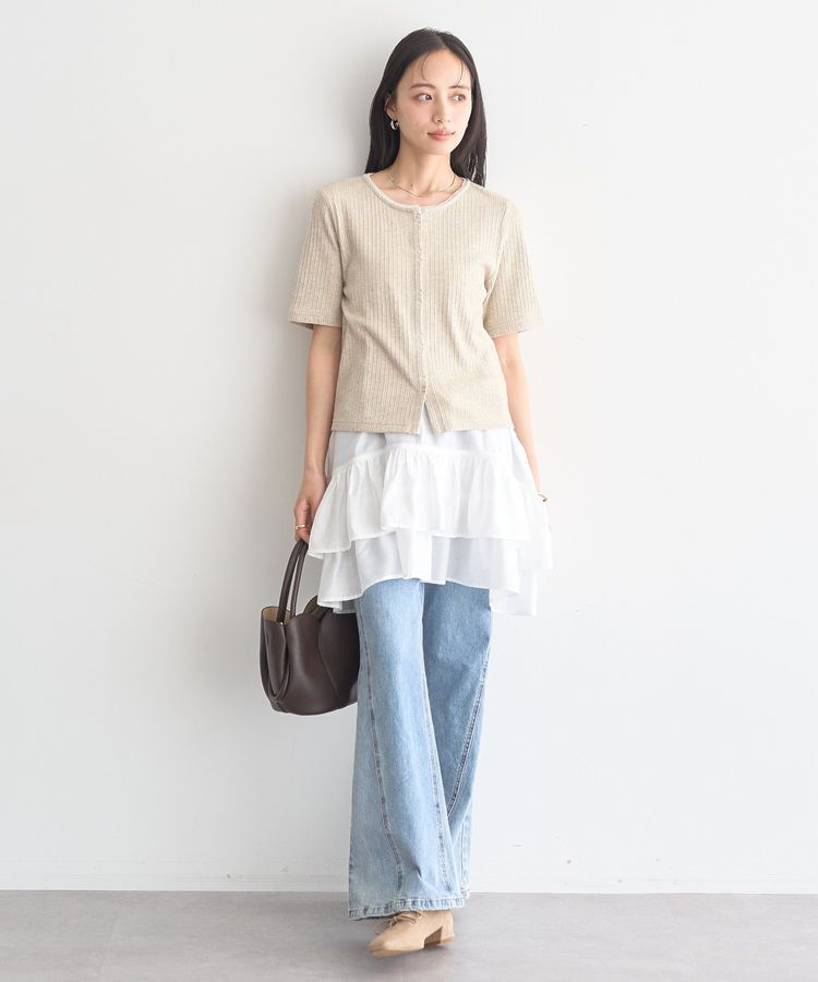 earth music&ecology「チェーンリブラメカットソー」|Tシャツ・カットソー|