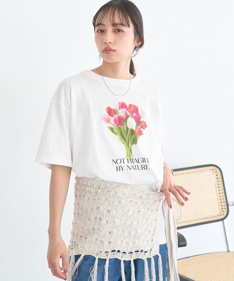 earth music&ecology「【接触冷感】アソートプリントTシャツ」|Tシャツ・カットソー|Off White