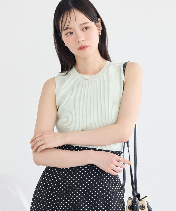 earth music&ecology「前後2WAYスリット釦タンクトップ」|キャミソール|Mint
