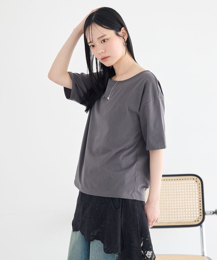 earth music&ecology「【接触冷感】バックデザインカットプルオーバー」|Tシャツ・カットソー|