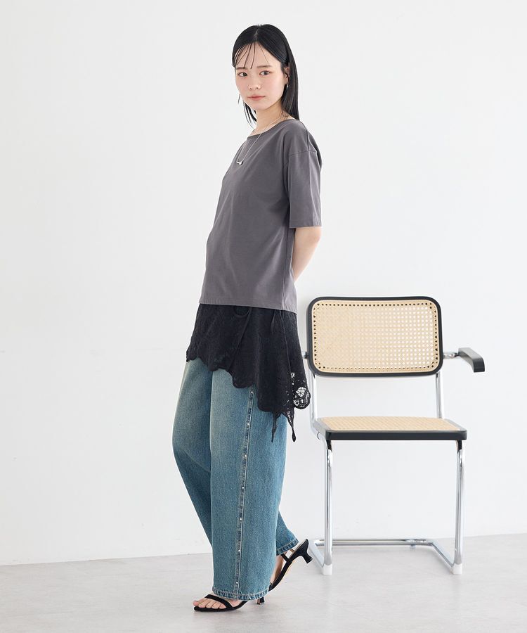 earth music&ecology「【接触冷感】バックデザインカットプルオーバー」|Tシャツ・カットソー|