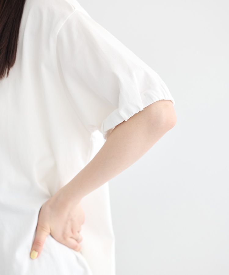 earth music&ecology「アシメレースビッグTシャツ」|チュニック|